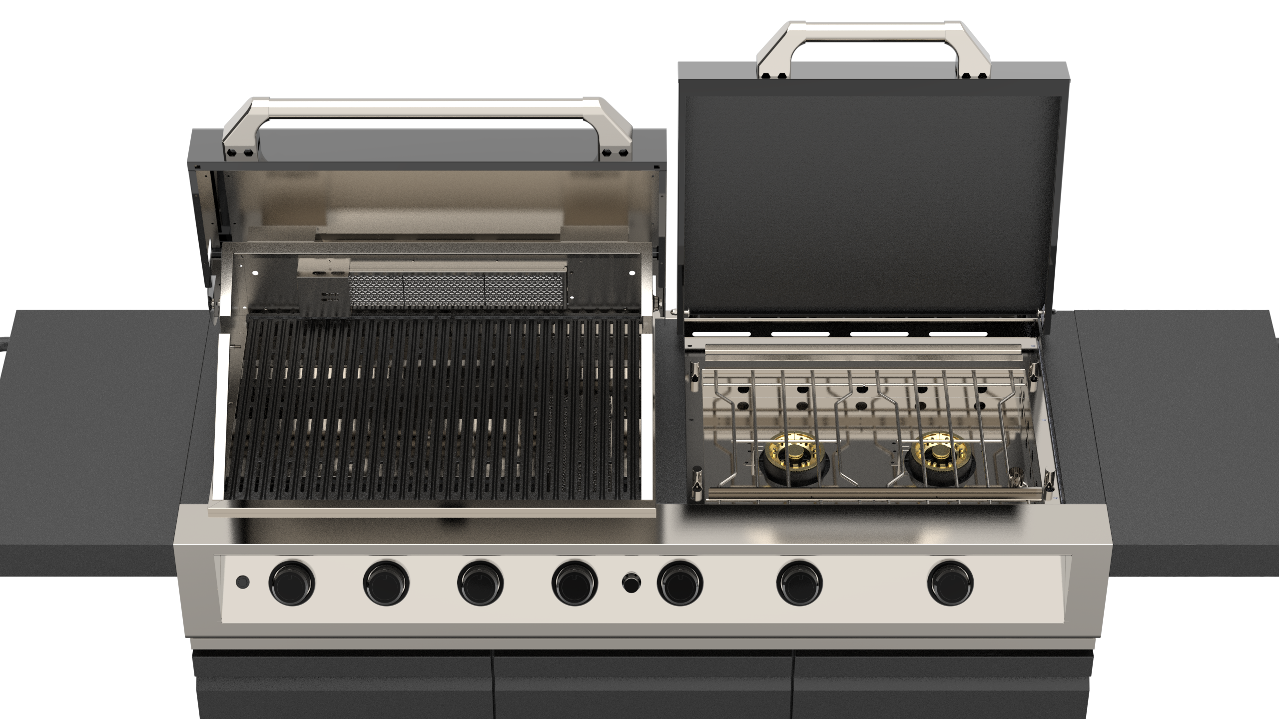 GLENEAGLE GIANT 7 Burner Propane Gas Grill & Convertible Flat-Top Griddle Outdoor Cooking System | GE-G421B