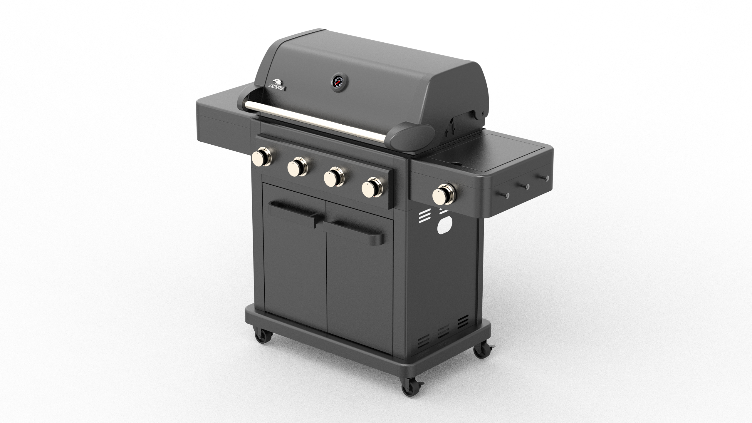 GLENEAGLE HAMMER 4 + 1 Burner Propane Gas Grill w/ Infrared Side Sear Burner | GE-3017S