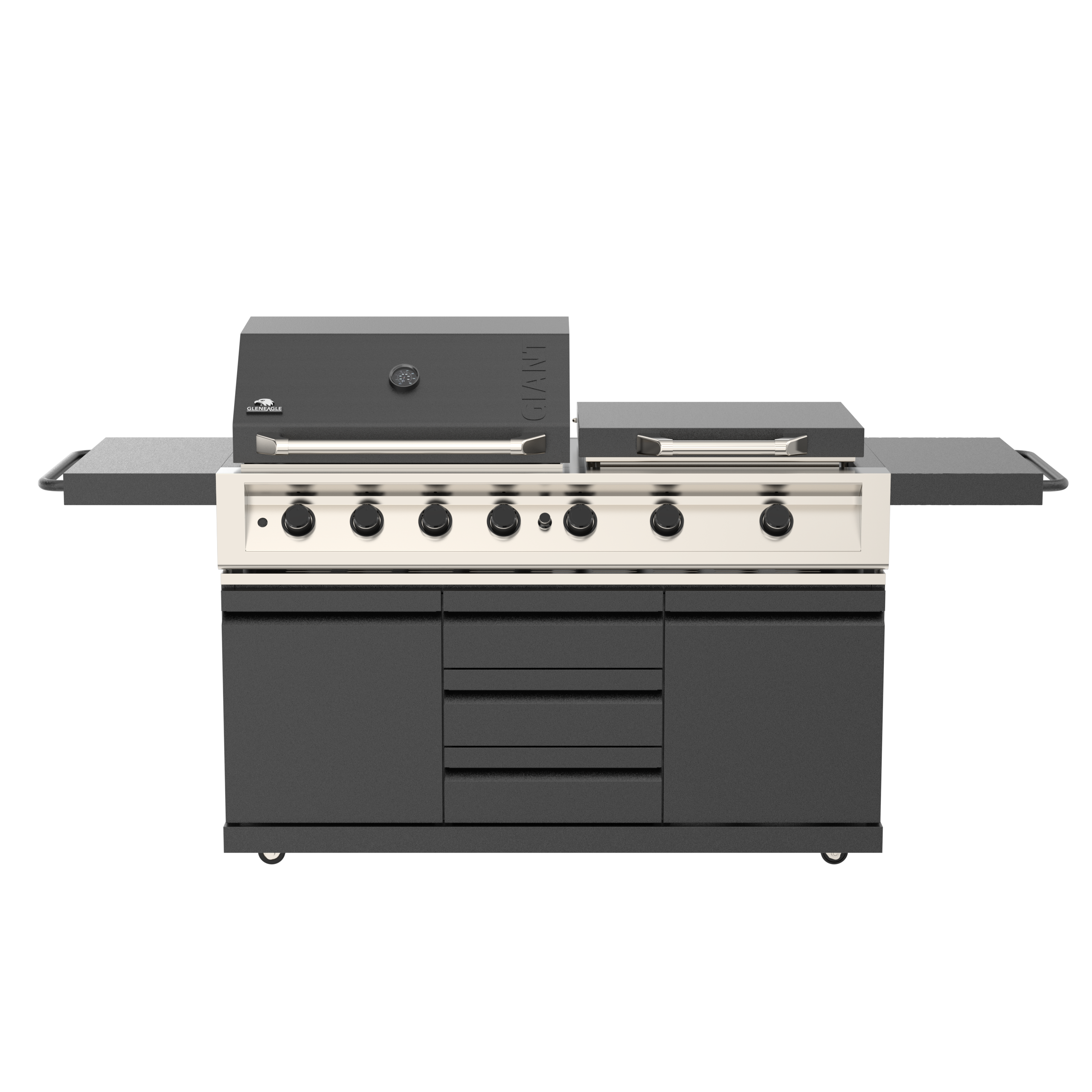 GLENEAGLE GIANT 7 Burner Propane Gas Grill & Convertible Flat-Top Griddle Outdoor Cooking System | GE-G421B