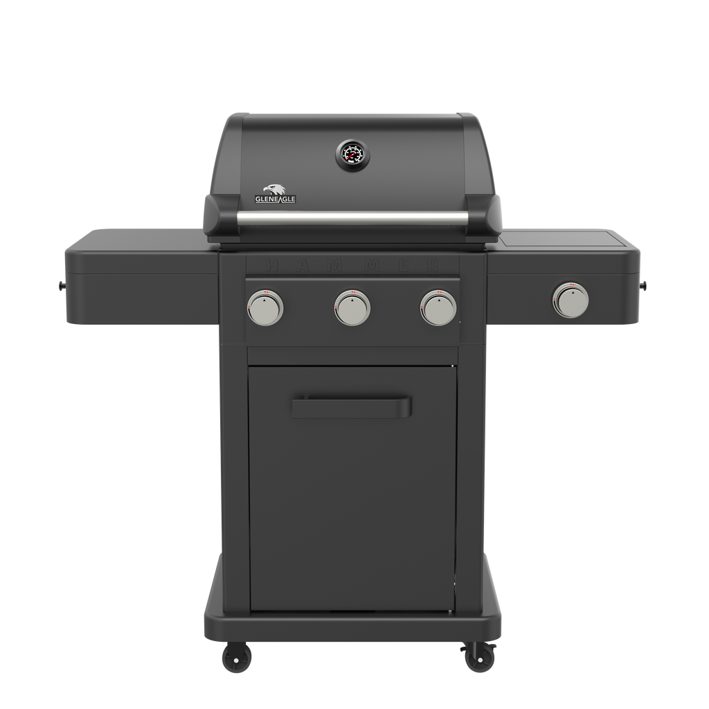 GLENEAGLE HAMMER 3 + 1 Burner Propane Gas Grill w/ Infrared Side Sear Burner | GE-2217S